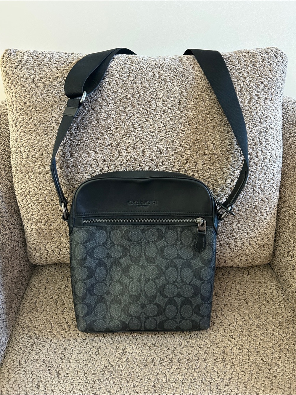 Coach Black Signature Messenger Crossbody